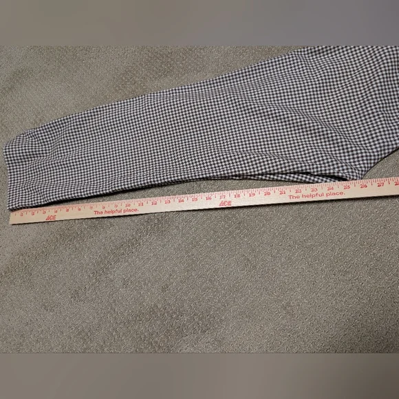 & Other Stories Belted Micro Gingham Houndstooth Overalls Brown S 4 Square Neck - Picture 13 of 14